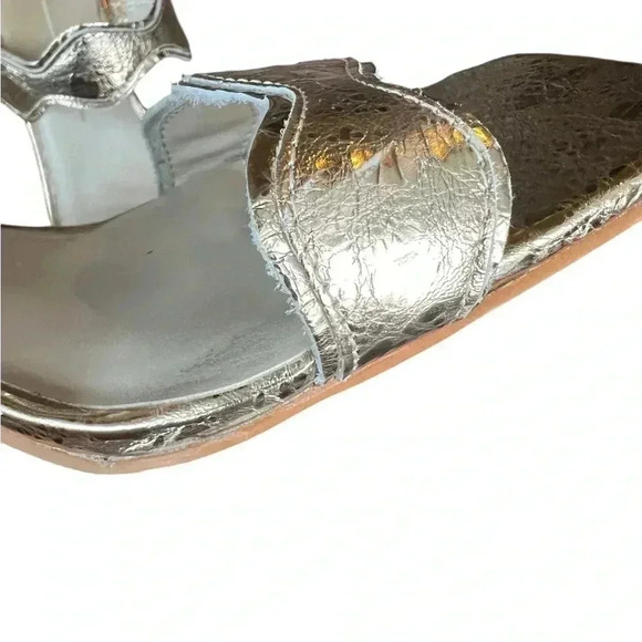 Dolce vita ILVA heels distressed gold leather slip on SZ 11 wedding bridal glam - Picture 7 of 13